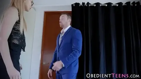 Ass Slapped Teen Gobbles Dick