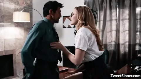 College Babe Alexa Grace Bangs with Horny School Dean and Begs Him to Fuck He...