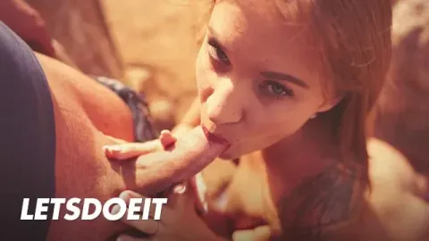 Angel Piaff in Hot Blowjob Fantasy on the Beach - Letsdoeit