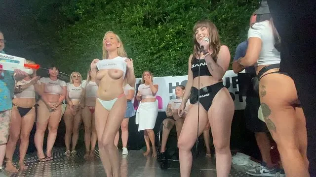Wet T-shirt Contest at Porncrush Pool Party with Blake Blossom, Summer Vixen,...