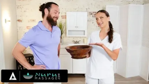 Nuru Oil Creator Brad Newman Tries His Product with a New Masseuse