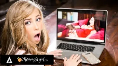 Stepmom and stepdaughter share intimate moments