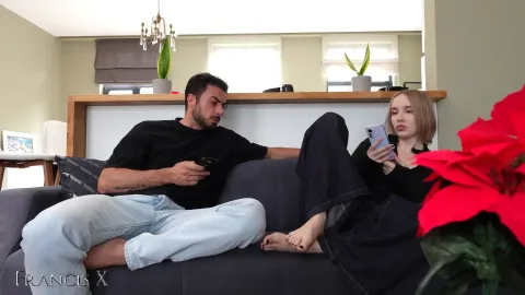 Horny Blonde gets Fucked Hard while on the Phone with Her Boyfriend