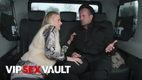 Czech Blondie Katie Sky Drilled by Dirty Chauffeur in the Backseat