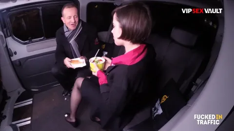 Client Has Her Newbie Twat Pounded on Backseat by Chauffer