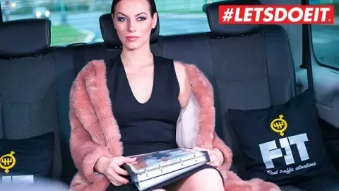 Letsdoeit - Russian Babe Sarah Cums Hard in a Czech Taxi