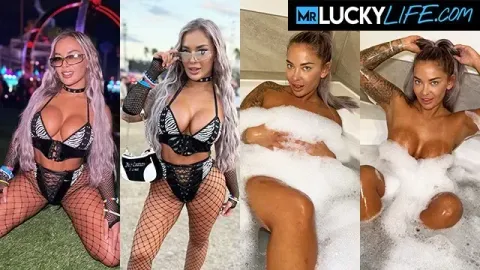 Woman Flaunts Curves at Public Party