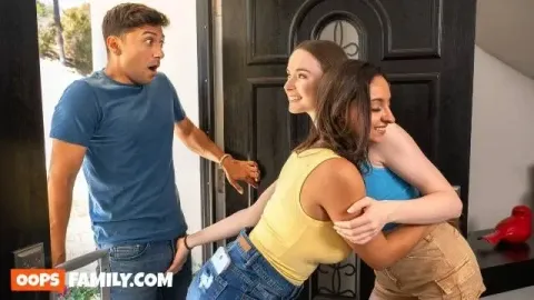 Busty Hailey Rose Joins Hubby & Stepsis Hazel Moore in Threesome Fuck —