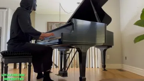 Hot Chick Roughly Throat Fucked by Masked Piano Player