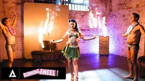 Hot Fire Dancer Jewelz Blu gets Destroyed by the Barman's Huge Dick at a Tiki...