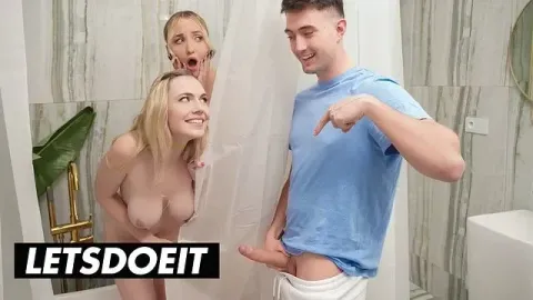 Raunchy Threesome with the Hostel Maid