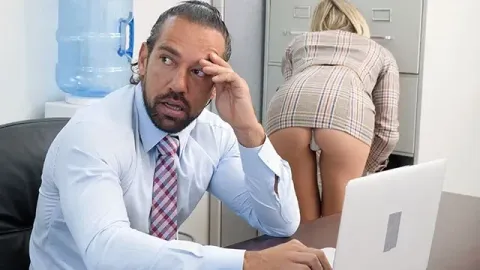 Office Tease Gets Bosses Dick Hard