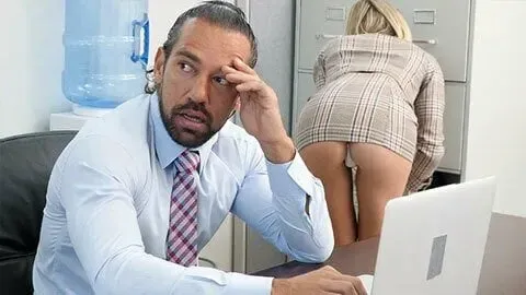 Office Tease Gets Her Boss’ Dick Hard