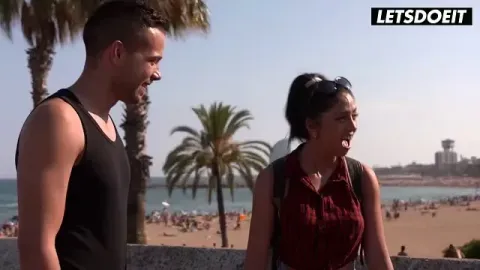 Stranger Encounter on a Crowded Promenade