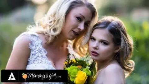 Stepdaughter and Bridesmaid Share Intimate Moment