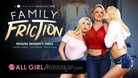 Lesbian Stepdaughters Share Intimate Massage