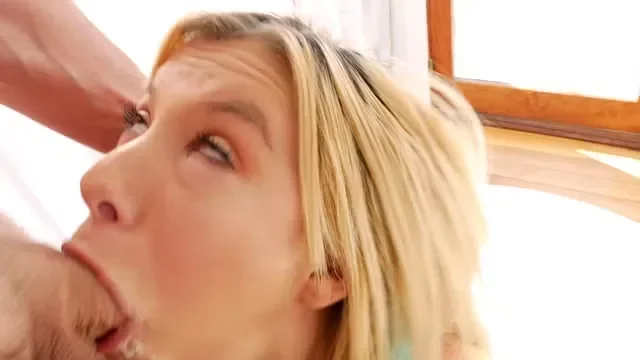 Creamy blonde teen in explicit POV scene