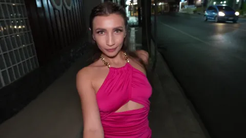 Dressed Girl Swallows My Cum