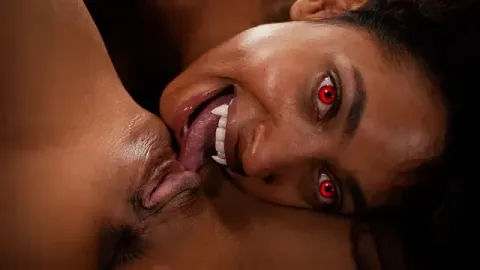 Vampire seduces mistress in intimate encounter