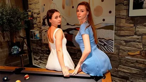 The Hottie was Showing Off, Pretending She Could Play Pool - and now She's ge...