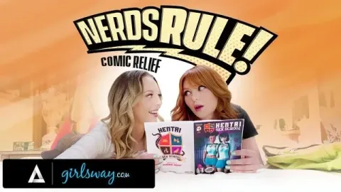 College Geeks Lacy Lennon and Lily Larimar are Turned on after Reading Hentai...