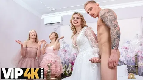 Babe Shares Her Groom with Two Best Friends Right after the Wedding Ceremony