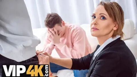 Boy Doesnt Want to Pay Debt off and Stepmom Serves Studs Cock