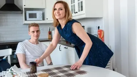 Boy Xxx Tutor Using Whipped Cream and His Erect Penis
