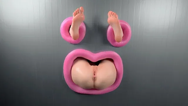 Gloryhole Fuck that Ass Through the Wall until Her Foot Shake