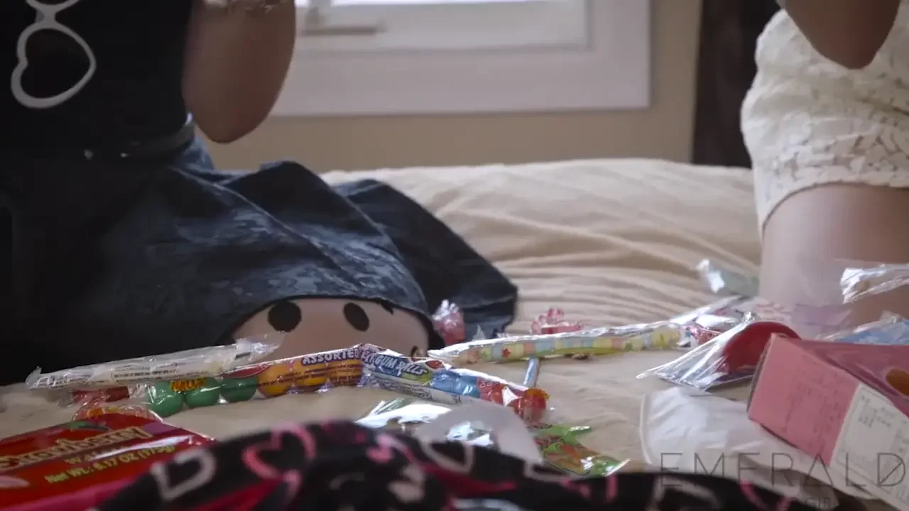 Lesbian Stoners Munch on Candy and Cunts