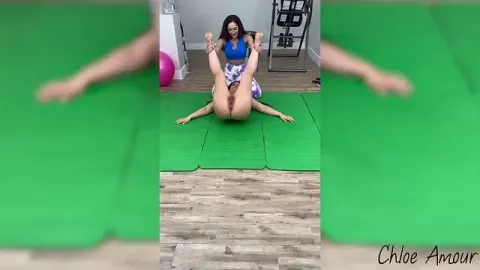 Lesbian Yoga Massage with Strap-On