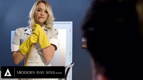 Horny Blonde Cleaning Lady Gets Rough Office Assfuck after Seducing Her Boss