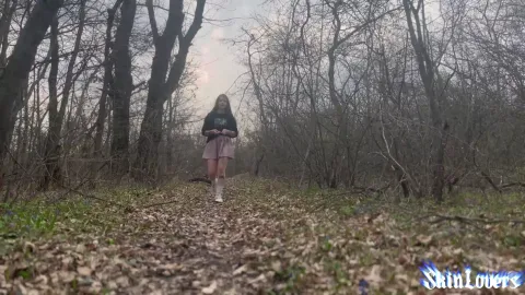 Nymphomaniac Asked to Fuck Her in the Woods. Public. Pov
