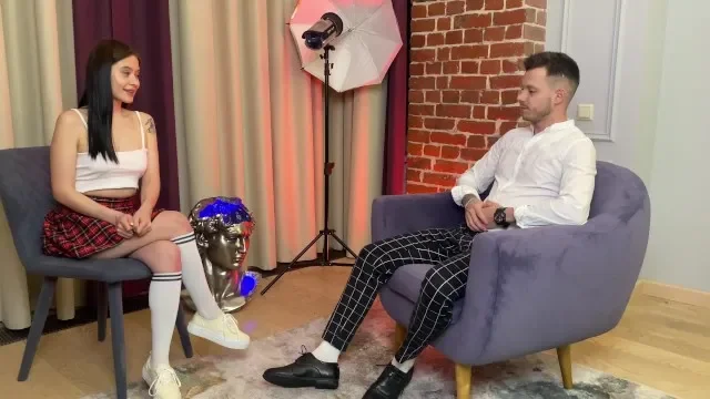 Сame for an Interview, Left Covered in Sperm