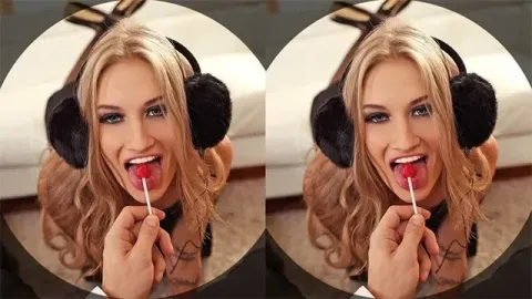 Blonde in Virtual Reality Encounter