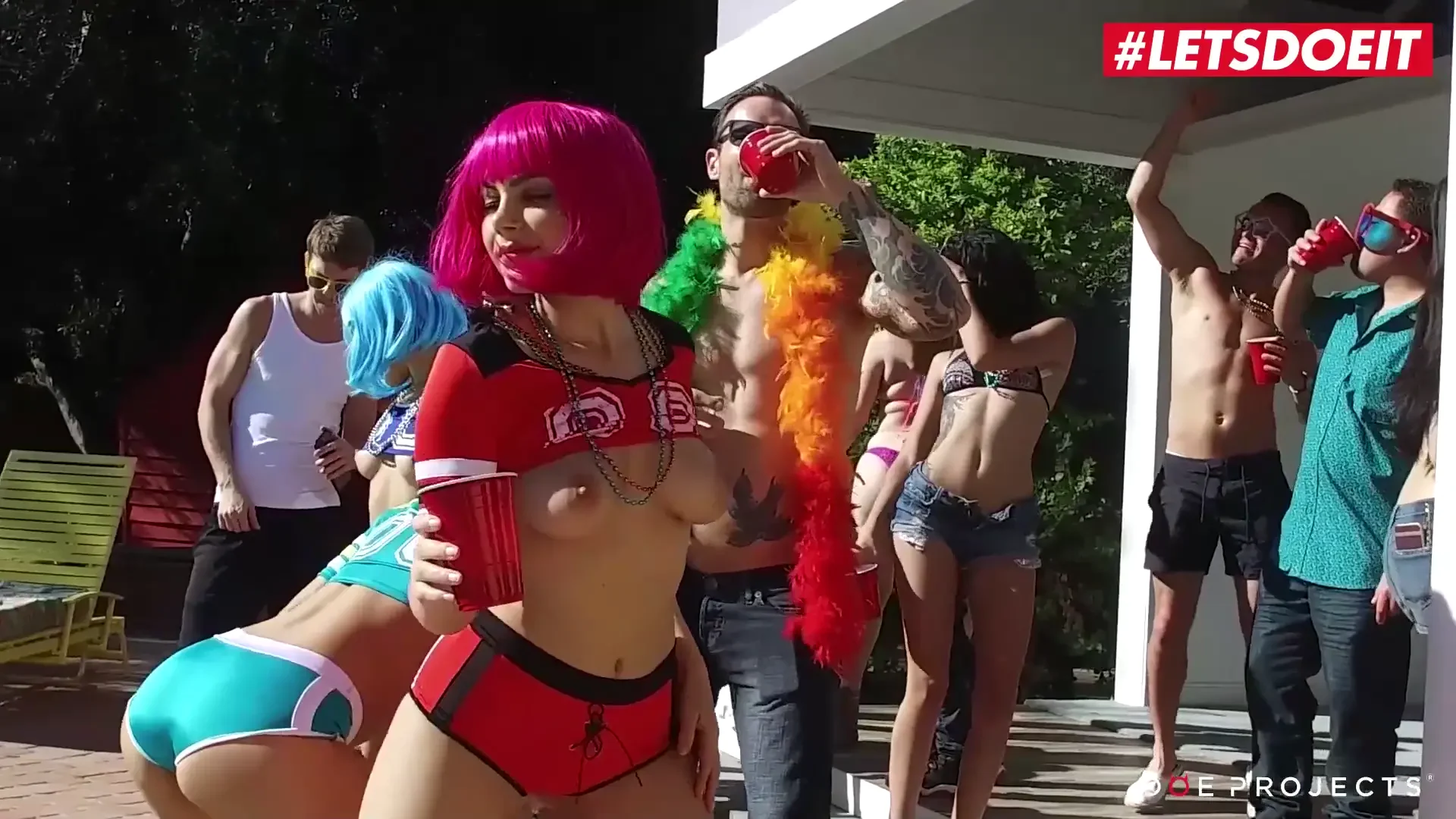 Abella Danger American Teen Crazy College Party with Her Friends