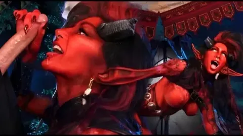 Redhead in Cosplay Rides in Intense Encounter