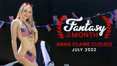 4th of July Fantasy Threesome with Petite Blonde Anna Claire Clouds