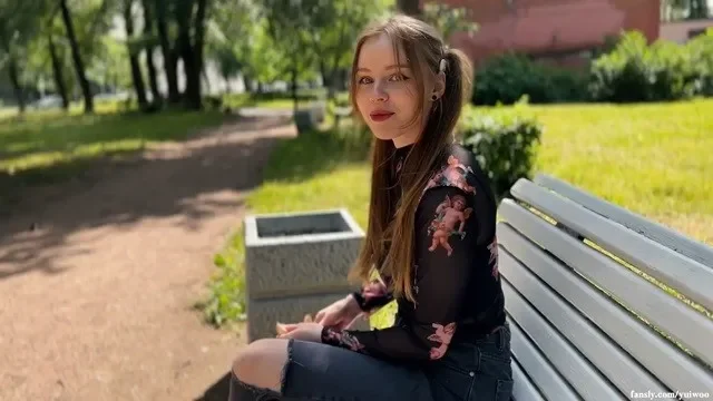 Invited Home and Fucked a Cute Student Girl Feeding Birds