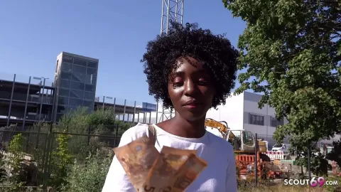 Blacl Milf Zaawaadi in Public Pickup. Sex for Cash