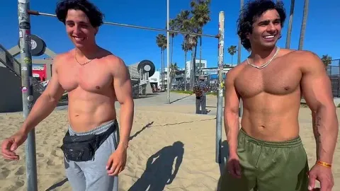 Beach Workout Becomes Threesome
